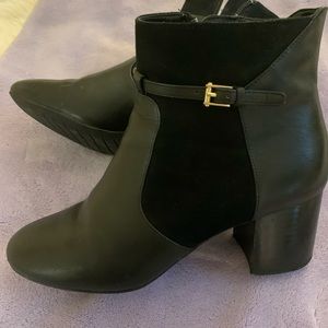 Cole hann black leather booties